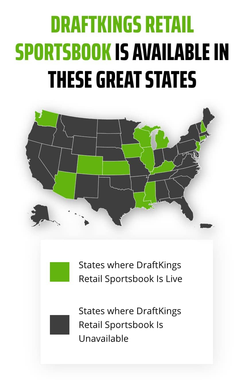DraftKings retail locations map